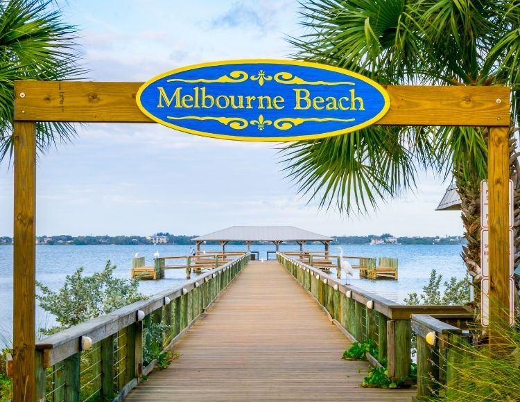 Melbourne Beach Florida pier. Making it the best beach close to Disney.