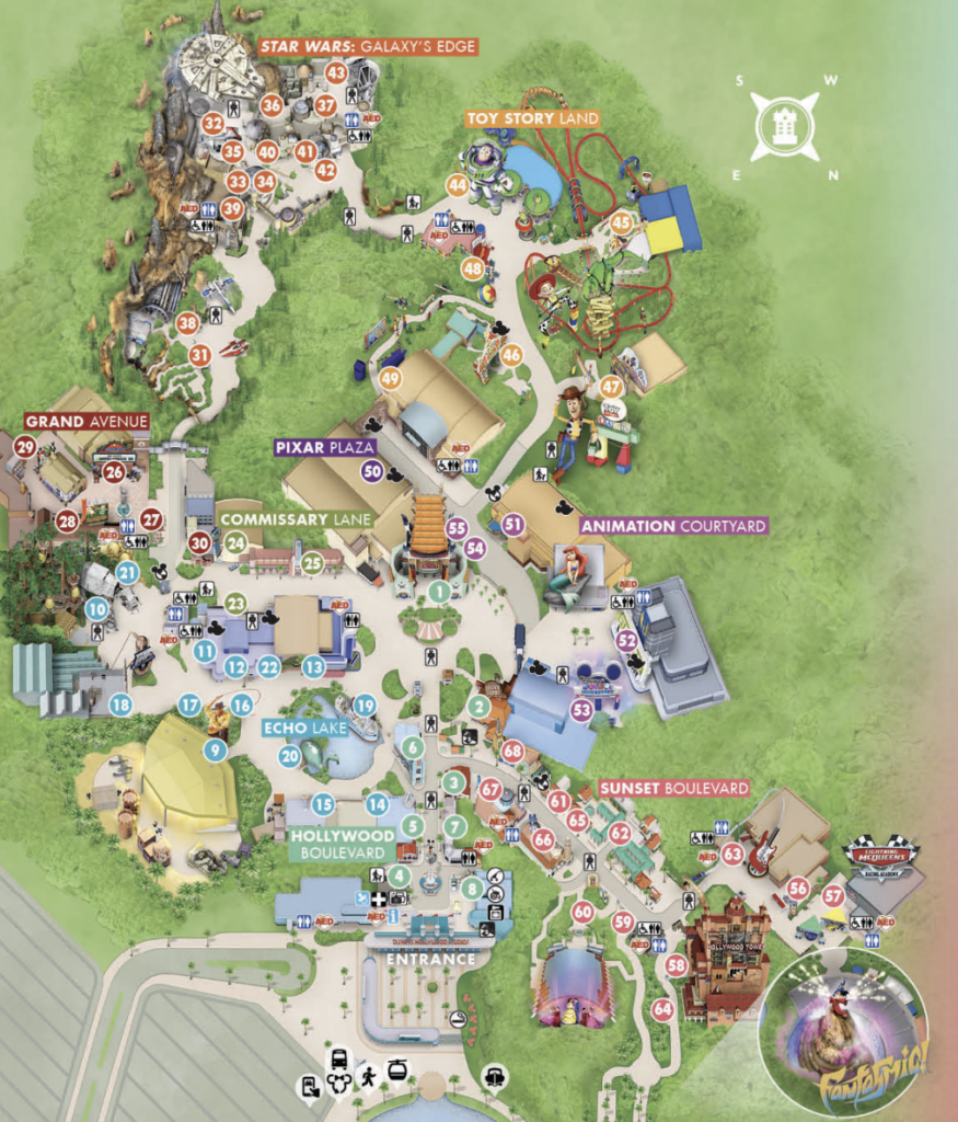 2024 Hollywood Studios Map of Toy Story Land