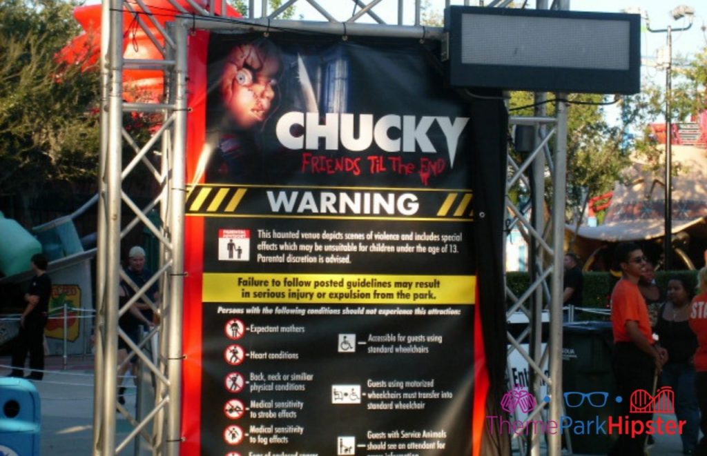 Chucky Friends til the End HHN 19. Keep reading to see is Halloween Horror Nights worth it?
