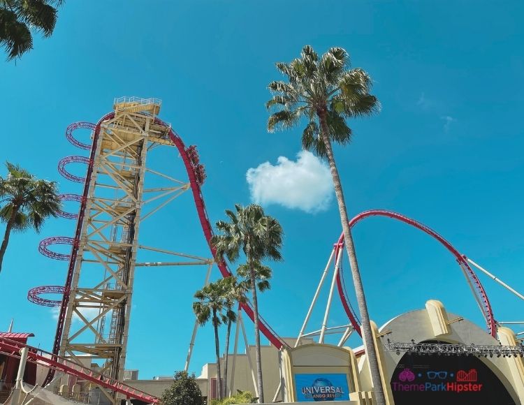Hollywood Rip Ride Rockit Ride at Universal Studios Front Entrance making it one of the best rides at Universal Studios.