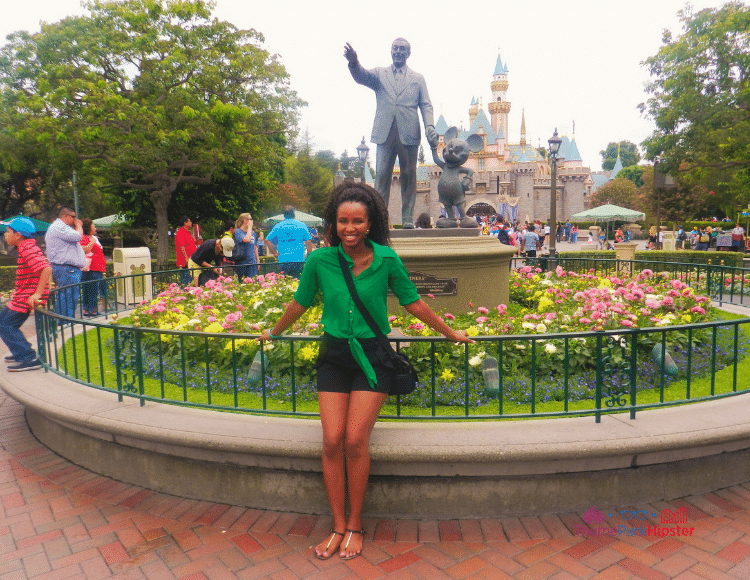 NikkyJ at Disneyland in July. Keep reading to learn what to wear to Disneyland in July.