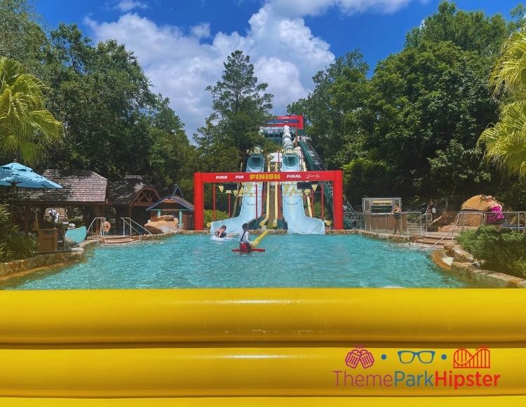 Racing water ride at Blizzard Beach Water Park. Keep reading to know what to pack and what to wear to Disney World in July for your packing list.