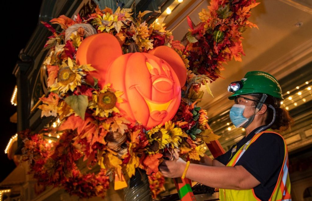Disney Boo Bash Magic Kingdom Halloween Working Putting Up Decor. Keep reading to learn about the difference between Disney After Hours Boo Bash and Mickey's Not-So-Scary Halloween Party.