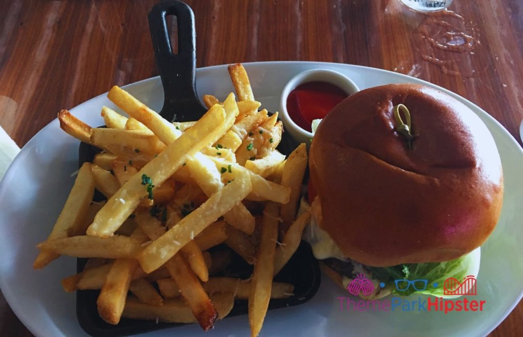 STK Burger and fries at at Disney Springs. Keep reading to find out all there is to know about STK Orlando. 