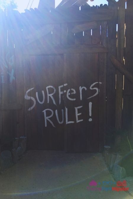 Typhoon Lagoon Surfers Rule on Fence