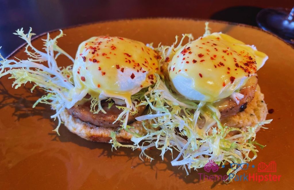 Wine Bar George Brunch Eggs Benedict. Keep reading to learn where to find the best brunch and breakfast in Disney Springs.