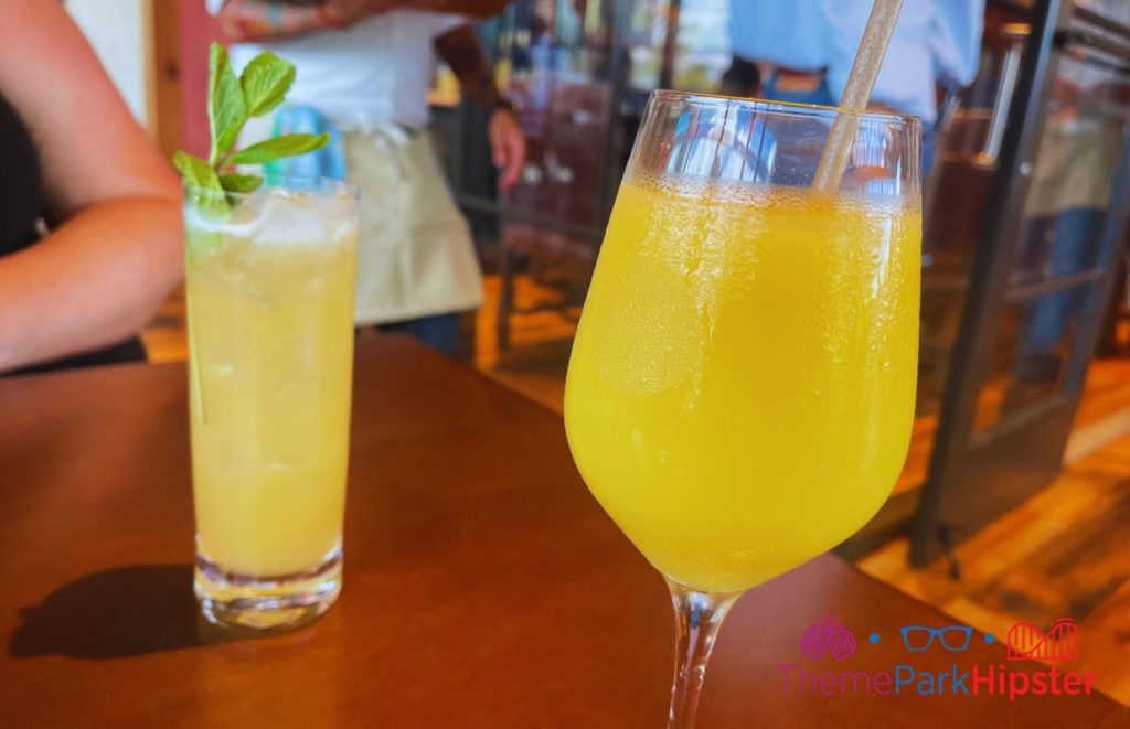 Wine Bar George Mai Tai and Dole Whip Mimosa BEST Brunch in Disney Springs. Keep reading to learn where to find the best breakfast in Disney Springs.