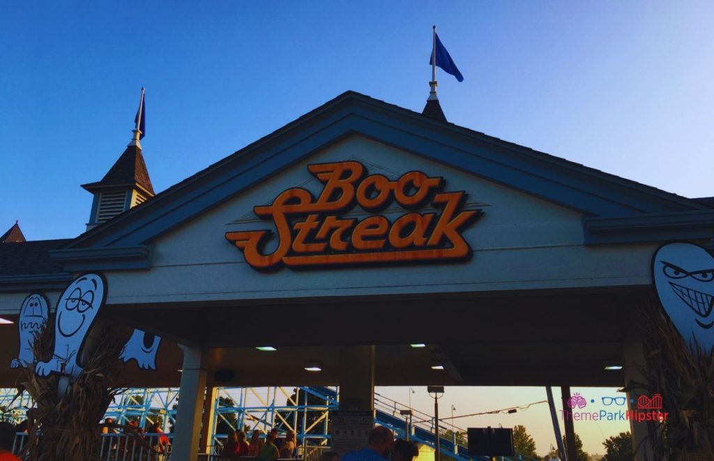 Boo Streak Blue Streak Roller Coaster at Cedar Point Halloweekends