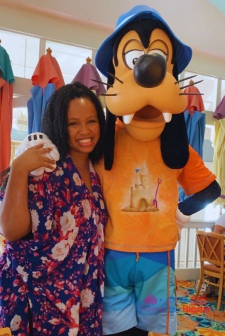 Best Buffet in Disney World Cape May with NikkyJ and Goofy. Disney Characters at Disney World.