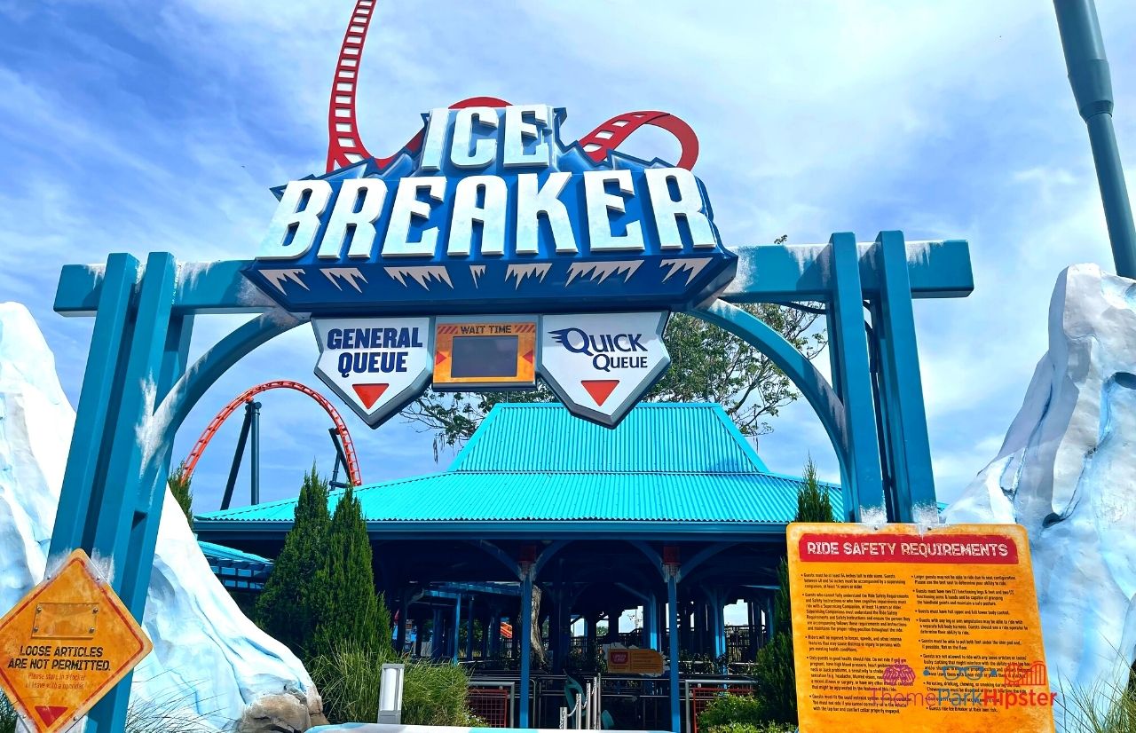Ice Breaker SeaWorld Roller Coaster Entrance