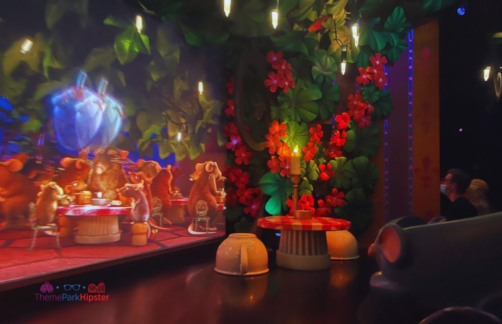 New Ratatouille Ride at Epcot Dinner Scene Disney World 50th Anniversary Celebration.