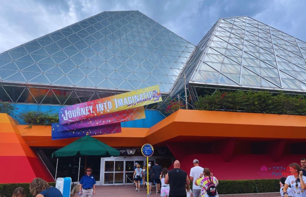 Epcot Journey Into Imagination with Figment Disney Genie Lightning Lane Entrance. Keep reading to get the Best EPCOT Genie Plus Rides and Lightning Lane.
