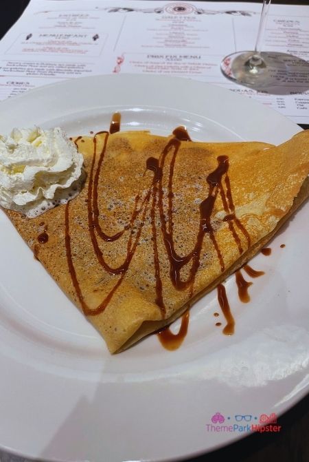 La Creperie in France Pavilion Nutella Crepe. One of the best Disney World date night ideas for couples.