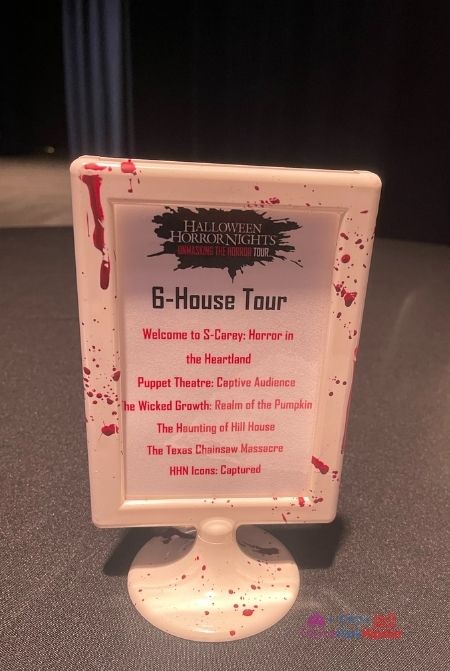 Unmasking the Horror Tour 6 House List. Keep reading for more information on the Universal Studios VIP Tour.