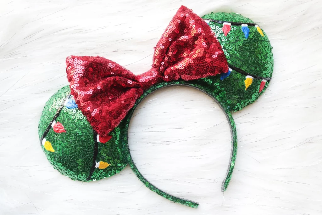 Disney Christmas Holiday Light Minnie Mouse Ears. Keep reading for the best Disney Christmas Ears!