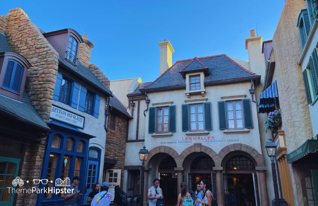 Les Halles Bakery and L'Artisan des Glaces in the France Pavilion at EPCOT in Walt Disney World Florida