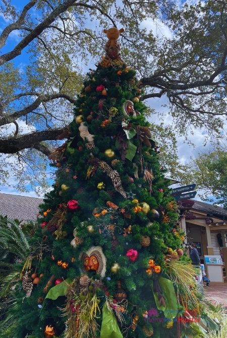 Lion King Christmas Tree at Disney Springs Walt Disney World. Keep reading to learn more about the 2023 Christmas Tree Trail at Disney World.