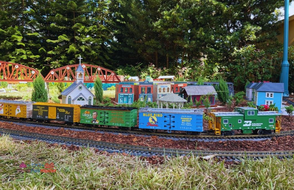 2023 SeaWorld Christmas Celebration Miniature Train in Holiday Town. Keep reading to learn about Christmas at SeaWorld Orlando!