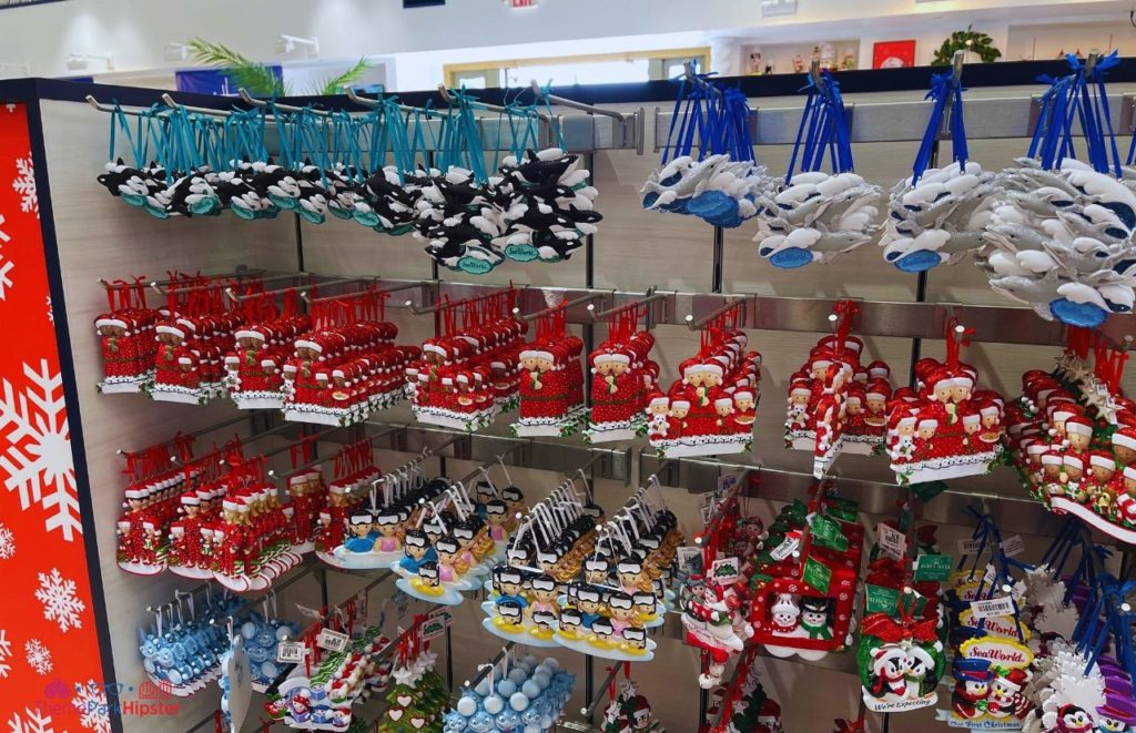 Customize your holiday ornaments inside the shop. Keep reading to learn about Christmas at SeaWorld Orlando!