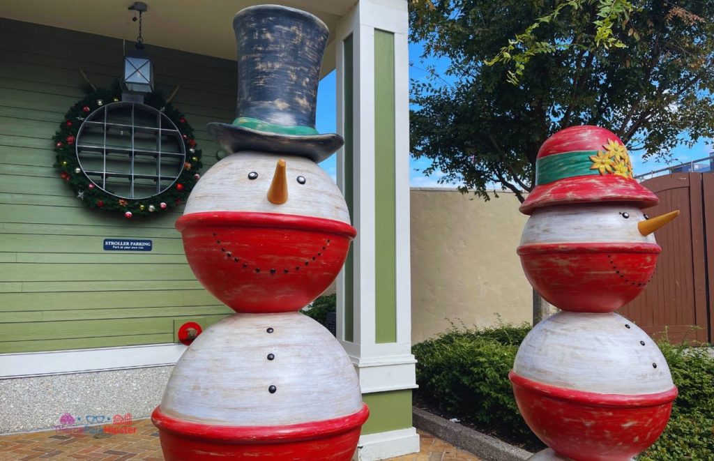 The Boathouse Christmas decor in Disney Springs. Keep reading to learn more about the 2023 Christmas Tree Trail at Disney World.