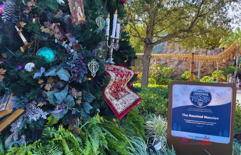 The Haunted Mansion Christmas Tree 2023 Disney Springs Christmas Tree Trail and Stroll