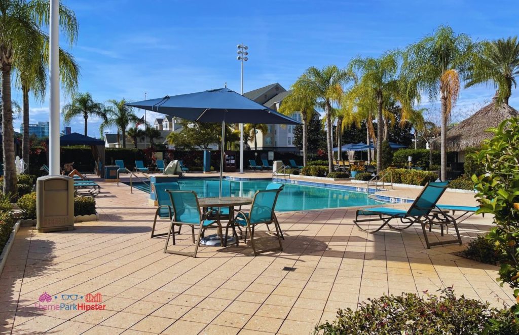 Hilton Garden Inn International Drive Pool. One of the best hotels near Universal Orlando for solo travelers.