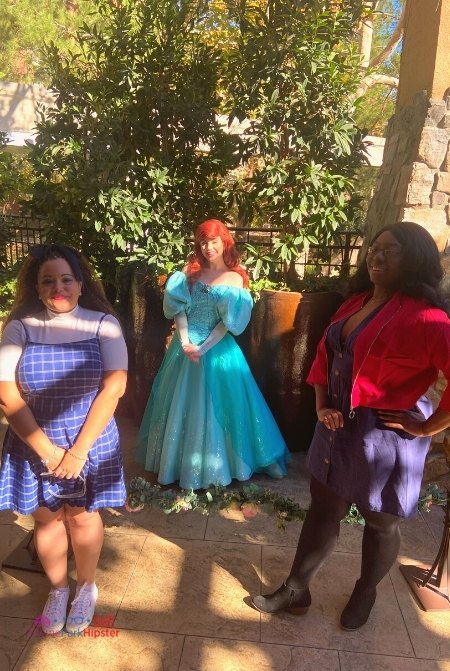 Disney Princess Adventures Breakfast at Disneyland Victoria Wade meeting Ariel from the Little Mermaid
