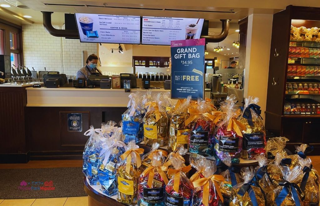 Disney Springs Ghirardelli counter to check out