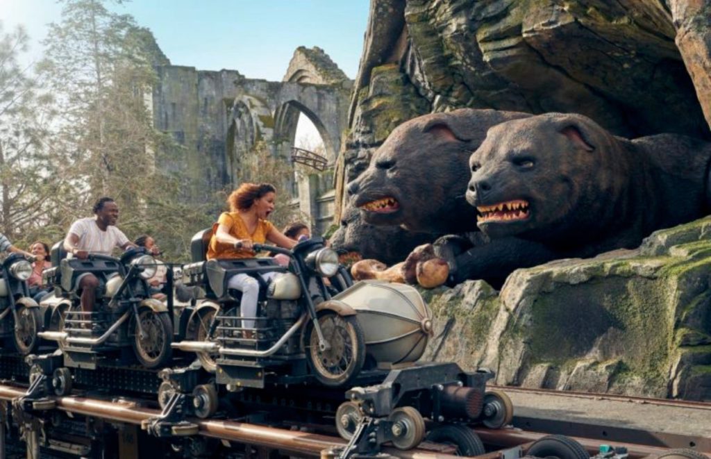 Hagrid Motorbike Roller Coaster Photo Credit Universal Orlando Resort one of the Best Rides and Attractions at Islands of Adventure for Solo Travelers.