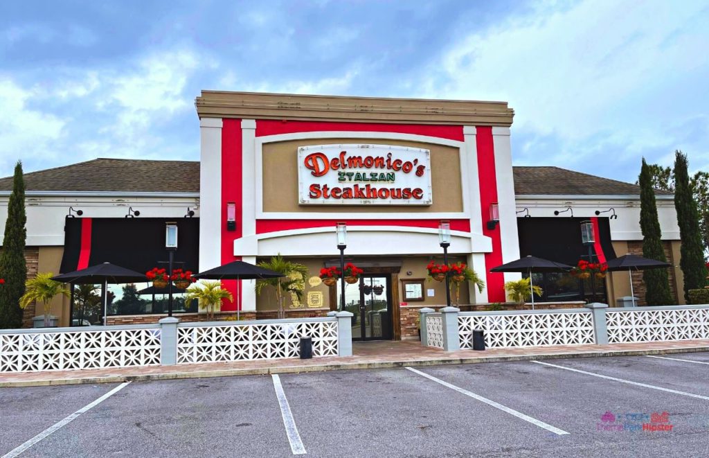 Delmonico’s Italian Steakhouse Entrance Orlando, Florida. One of the best restaurants near SeaWorld.