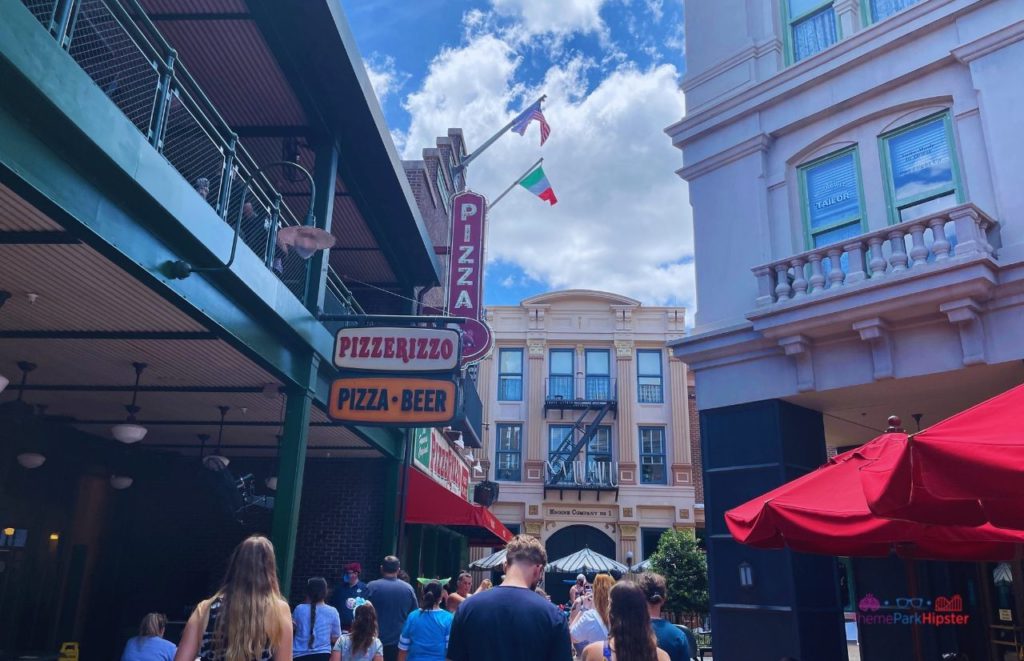 Disney Hollywood Studios Crowded Day next to PizzeRizzo. Keep reading to know the best days to go to Hollywood Studios and how to use the Disney Hollywood Studios Crowd Calendar 2024.