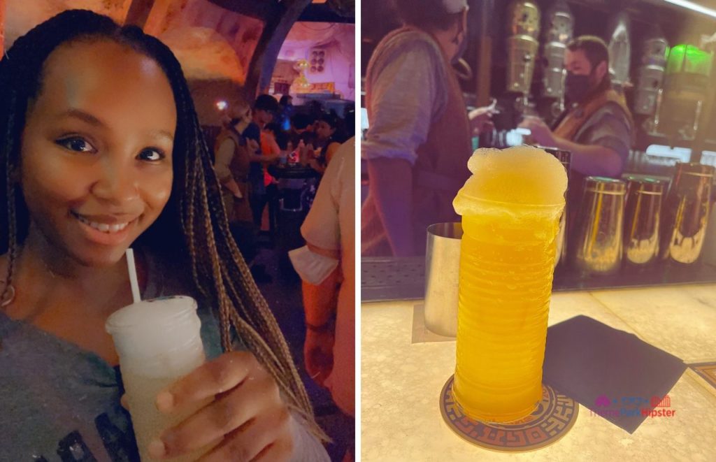 Fuzzy Tauntaun Disney Hollywood Studios Oga’s Cantina NikkyJ Drinking the Yellow Drink. Keep reading to learn how to go to Disney World alone.