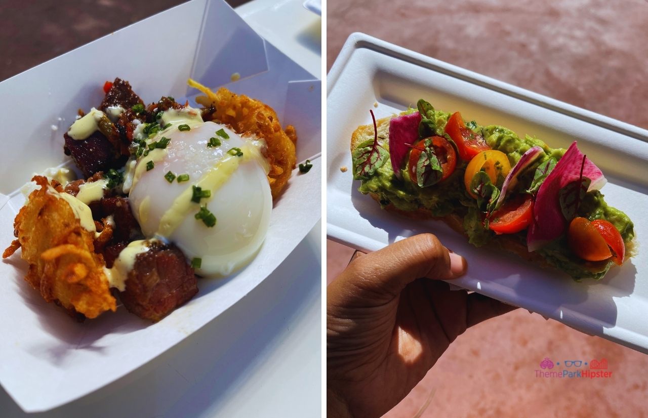 Epcot Flower and Garden Festival Corned Beef Brisket and Avocado Toast