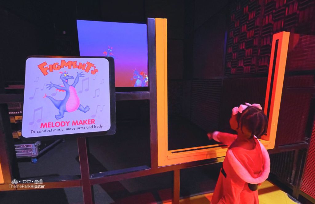 Journey into Imagination Figment Ride at Epcot Melody Maker with Little Girl