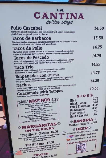 La Cantina de San Angel Mexican Restaurant in Mexico Pavilion. One of the best quick service restaurants in Epcot!