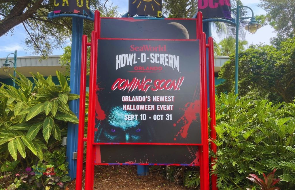SeaWorld Orlando Howl O Scream Sign. Keep reading for more Busch Gardens Howl O Scream tips and survival guide.