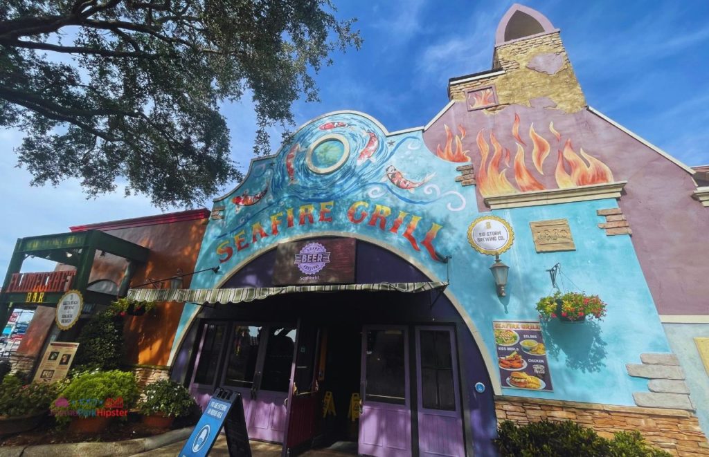 SeaWorld Orlando Seafire Grill Entrance. Keep reading to learn more about the best SeaWorld Orlando restaurants.