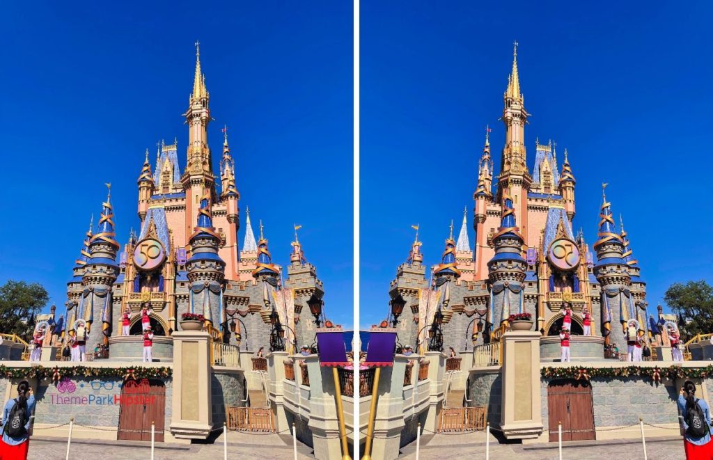 Disney Magic Kingdom Cinderella rose gold castle during the 50th Anniversary. Best Roller Coasters at Disney World all ranked! Keep reading for the full list of Disney rides.