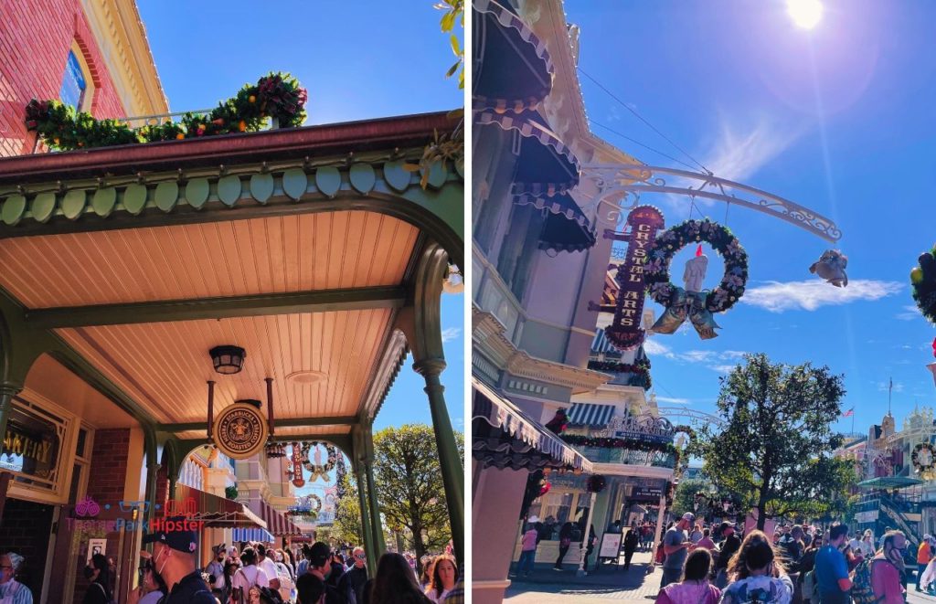 Disney Magic Kingdom Crowded Christmas Day on Main Street USA