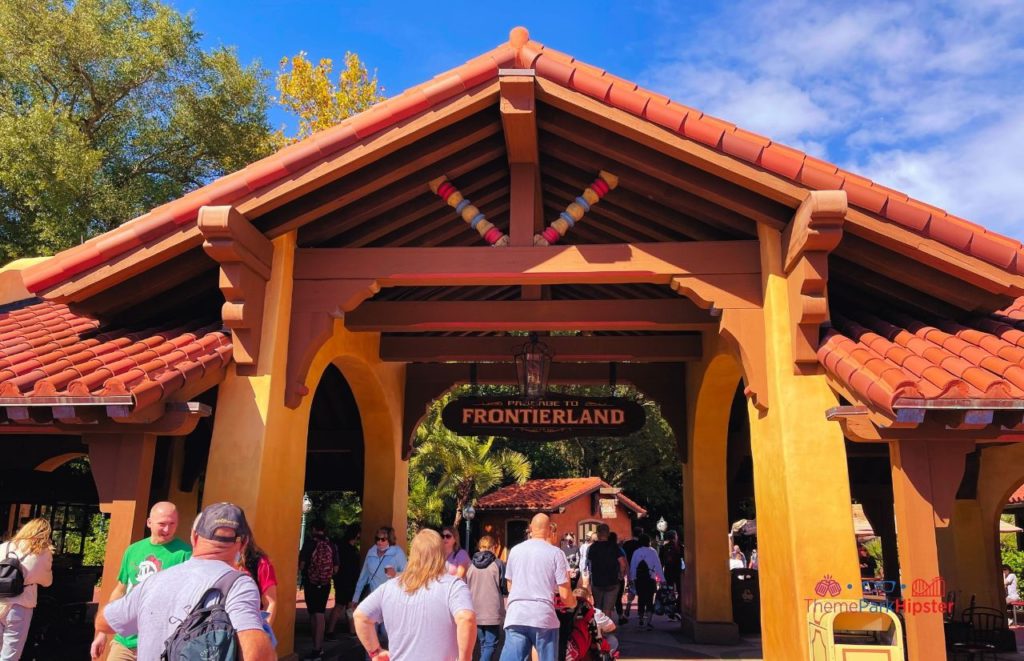 Disney Magic Kingdom Entrance to Frontierland. Keep reading to know what are the best days to go to the Magic Kingdom and how to use the Disney World Crowd Calendar 2024.