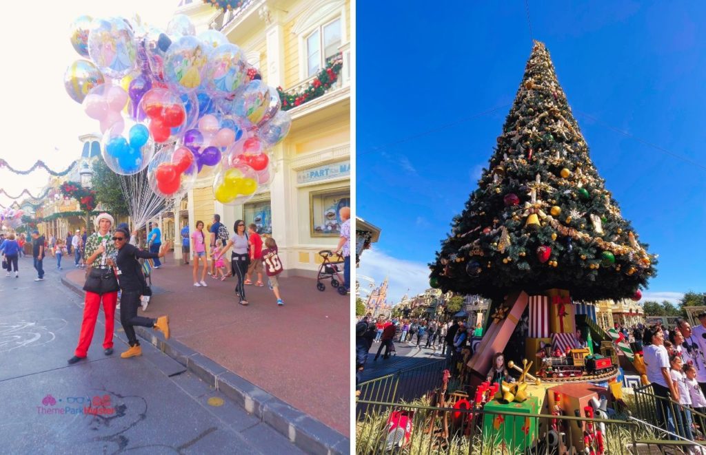 Disney Magic Kingdom NikkyJ on Main Street USA at Christmas. Keep reading to learn how to go to Disney World alone.