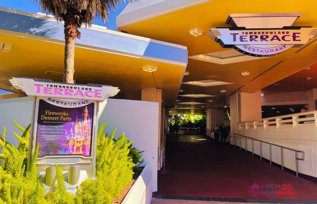 Disney Magic Kingdom The Tomorrowland Terrace Restaurant Fireworks Dessert Party Location