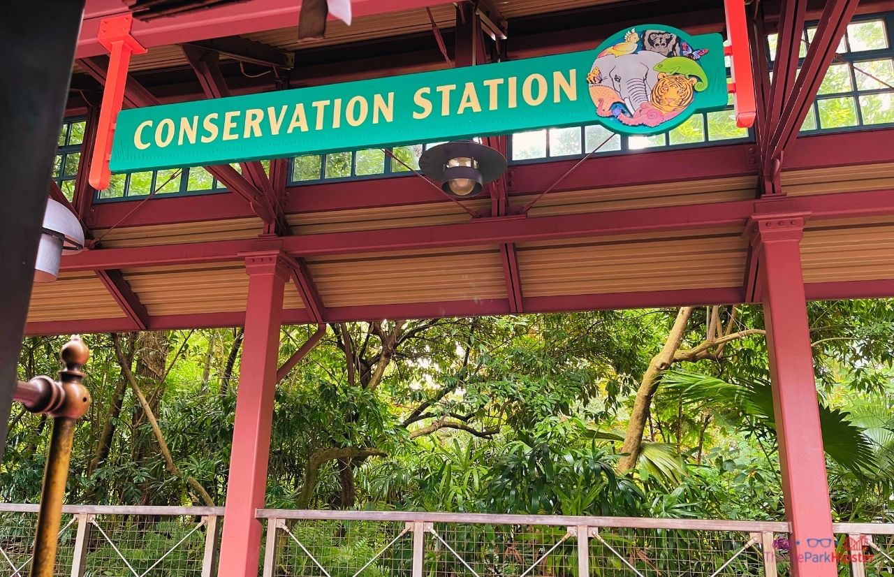 Rafiki's Planet Watch Conservation Station at Disney Animal Kingdom Green Sign