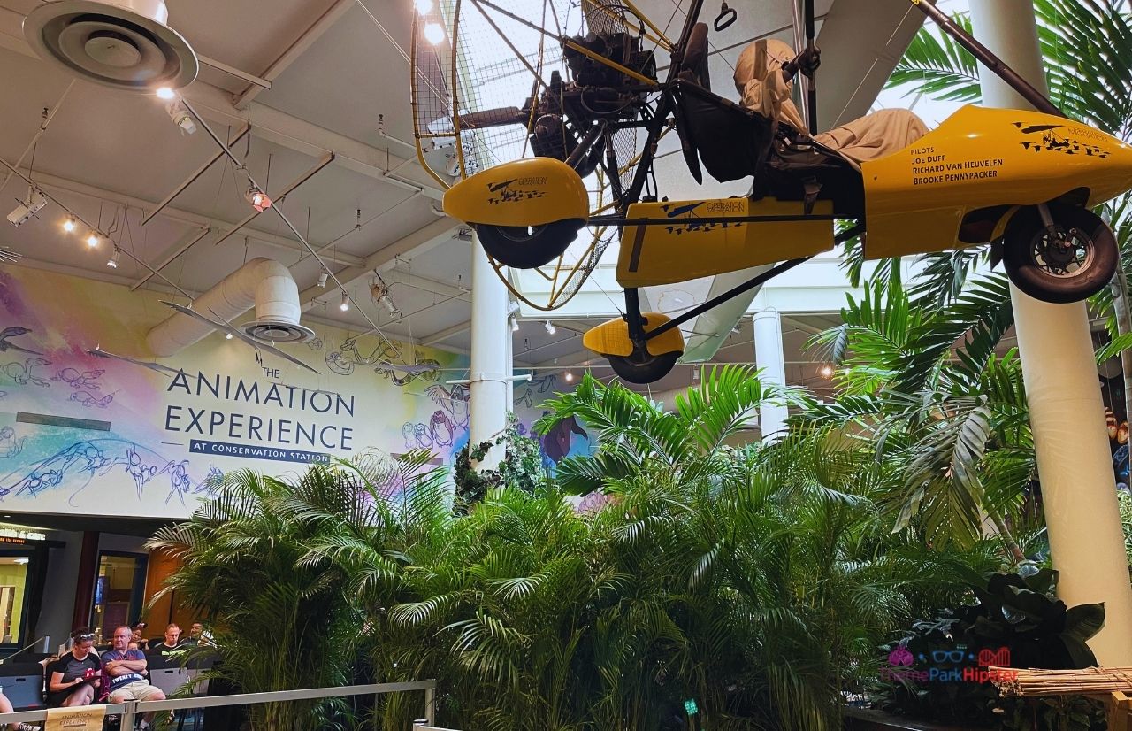 Rafiki's Planet Watch Conservation Station at Disney Animal Kingdom Yellow aircraft inside