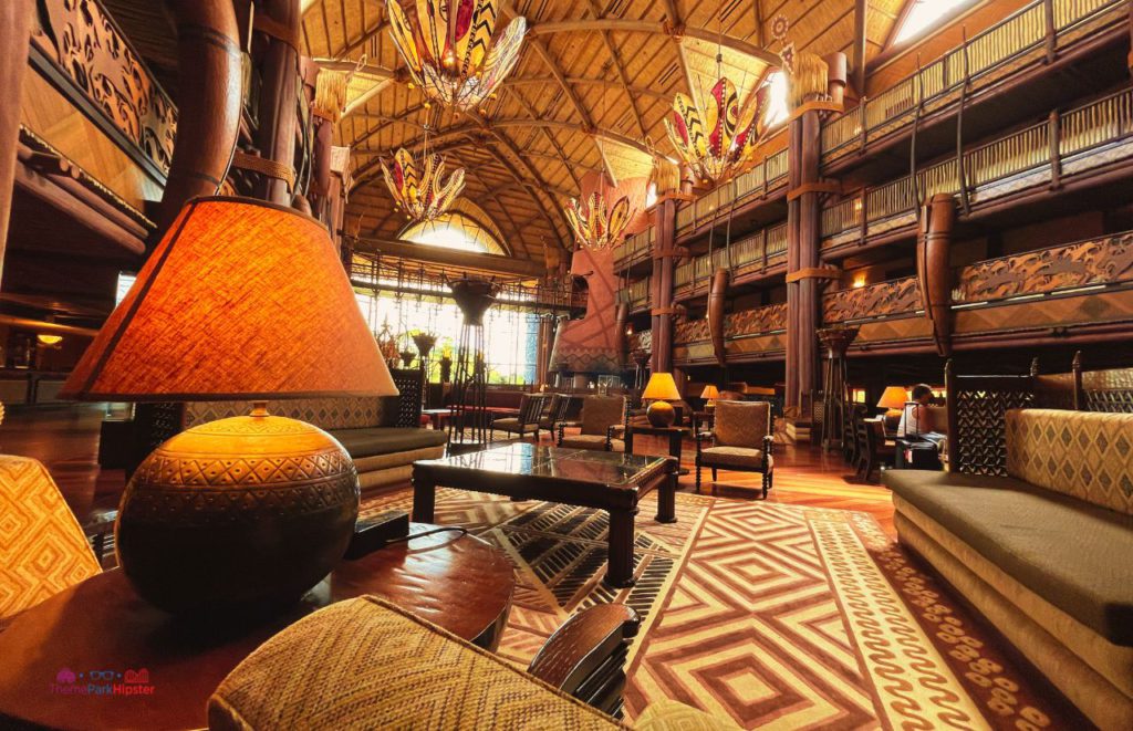 Animal Kingdom Lodge lobby Making it one of the best Disney World resorts for adults!