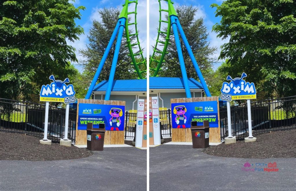 Best Hersheypark Roller Coasters Mix'd Jolly Rancher Blue and Green Ride Entrance