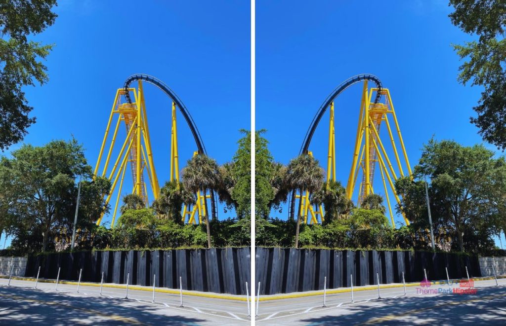Busch Gardens Tampa Bay Montu Roller Coaster Side By Side View