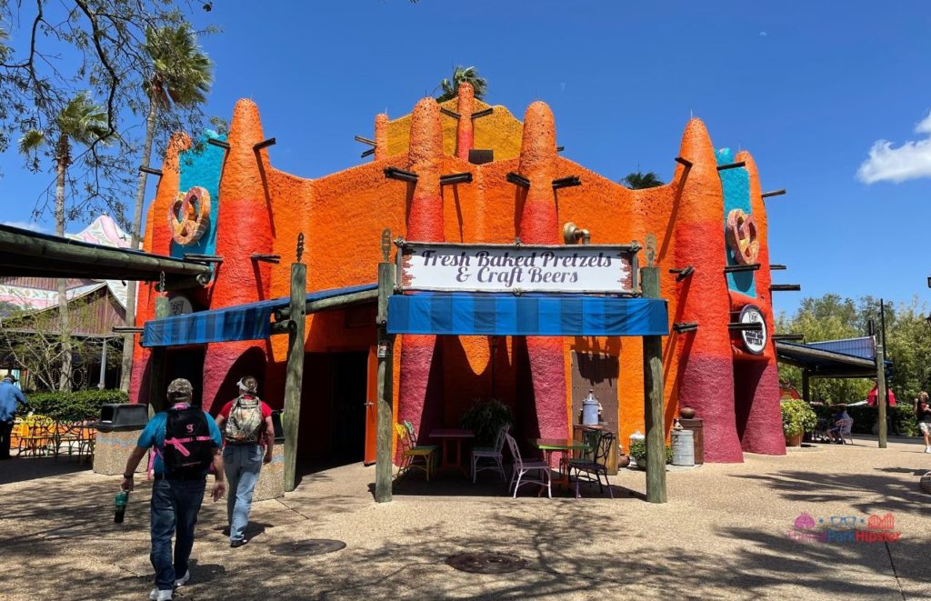 Busch Gardens Tampa Bay twisted pretzels shop. Want the perfect Busch Gardens itinerary? Keep reading to see is one day enough for busch gardens tampa.
