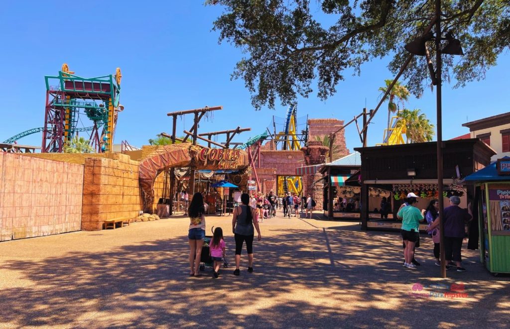 Busch Gardens Tampa Cobra's Curse Entrance and Montu Roller Coaster