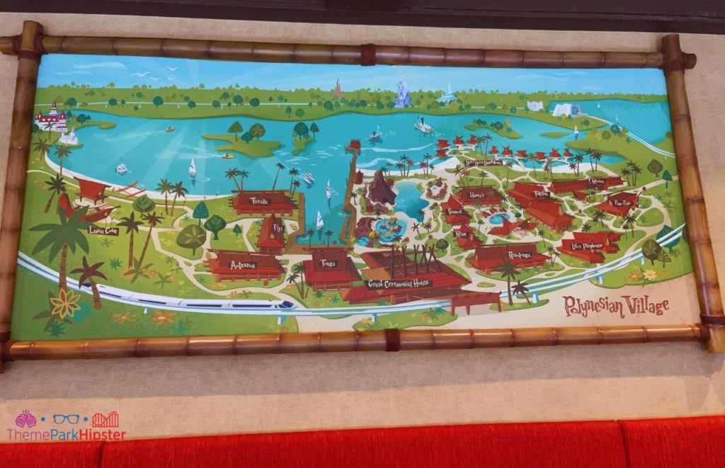 Disney Polynesian Resort Village Map. Making it one of the best Disney World resorts for adults.